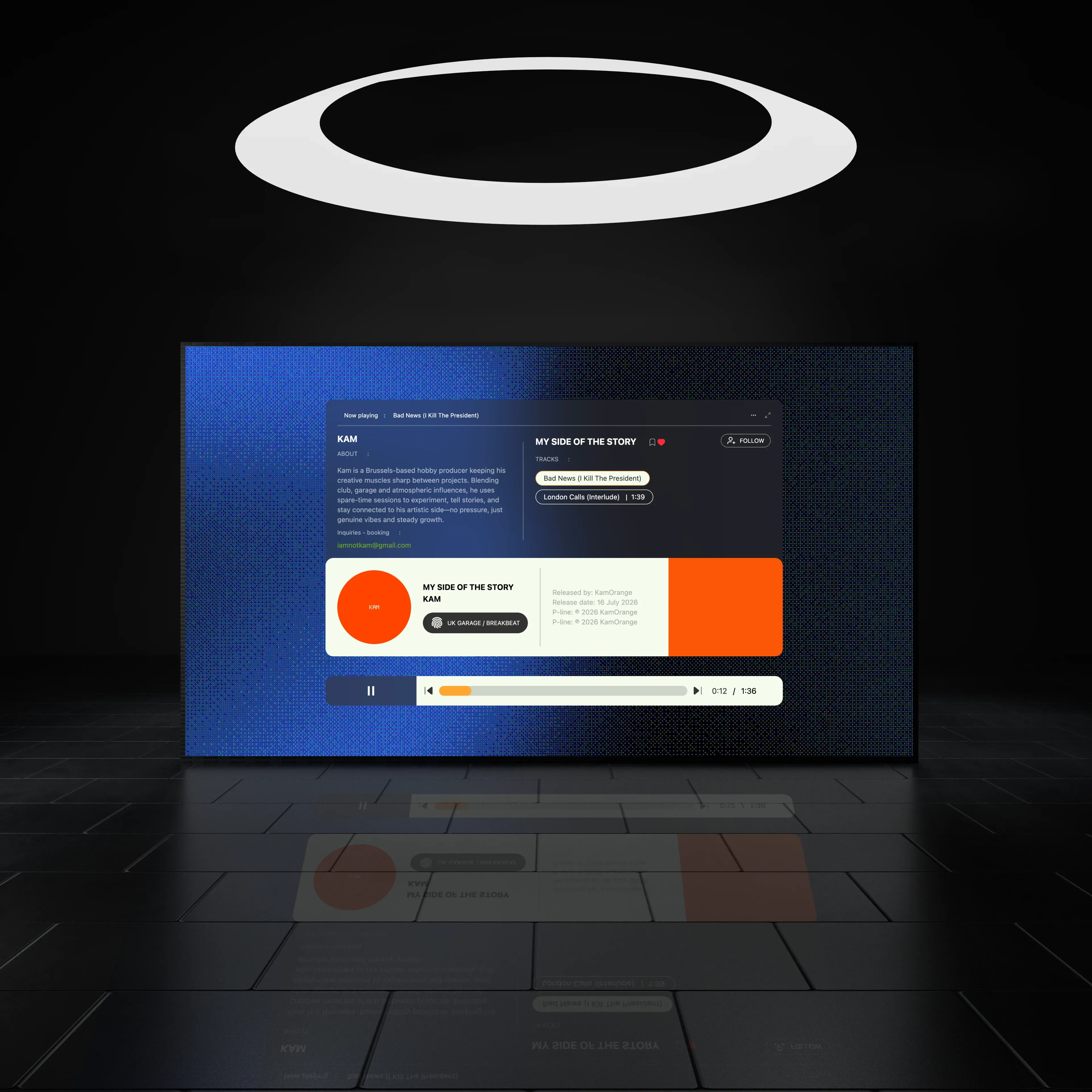 Music Player - Interactive Component project preview