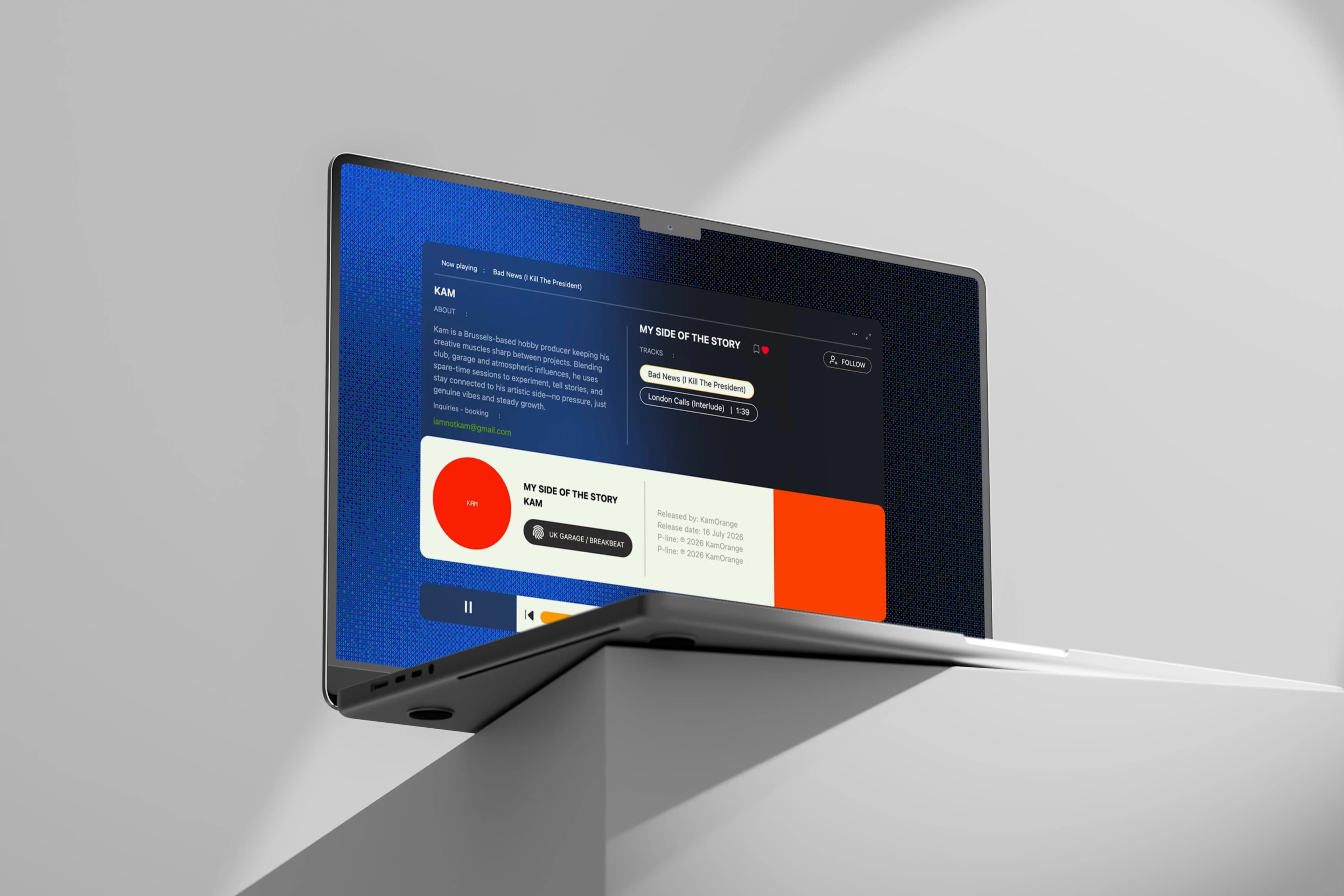 Music Player Component (work in progress)